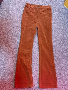 Forever 21 Burnt Orange Corduroy Flare Pants